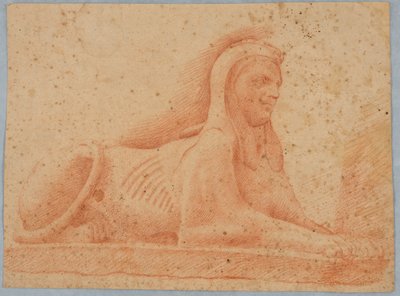 En liggande sfinx av Unknown artist