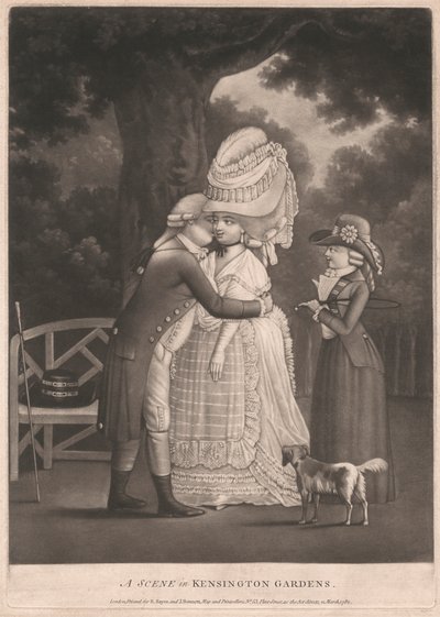 En scen i Kensington Gardens av Unknown artist