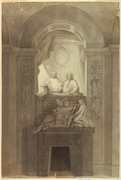 Ett gravmonument över Henry Cardinal York (1725-1807) och Charles Edward Stuart, "den unge pretendern" (1720-1788) av Unknown artist