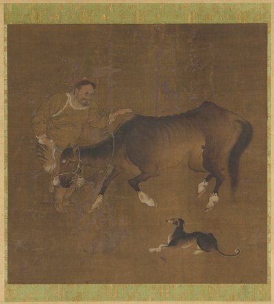 En tartar, en utmärglad häst och en hund av Unknown artist
