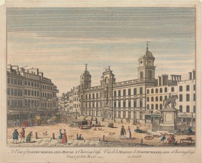 Utsikt över Northumberland House och Charing Cross av Unknown artist