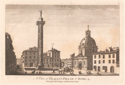 Utsikt över Trajanus pelare i Rom &c. av Unknown artist
