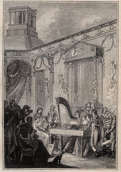 En konsert av Pierre-Jean Garat (Pierre Jean) 1762-1823 fransk musiker och barytonsångare av Unknown artist