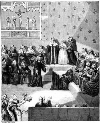 En domstolsförhandling. 1700-talet. av Unknown artist