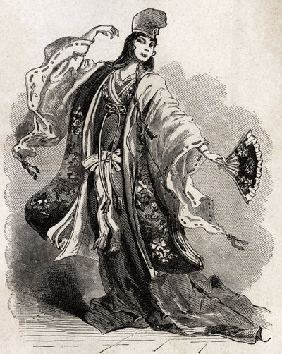 En dansare vid hovet i Kamakura, en stad som Shogun Minamoto no Yorimoto (1147-1199) valde som sin huvudstad i en tid då dess politiska makt översteg Mikados (kejsaren av Japan), vilket skapade en ny politisk, ekonomisk och konstnärlig mitt på Pac av Unknown artist