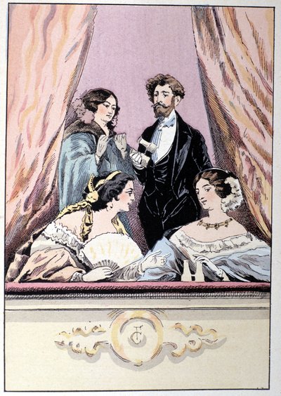 En loge på italienarnas teater av Unknown artist