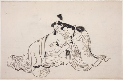 Ett blad från ett shunga-album av Unknown artist