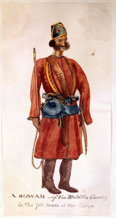En sowar från Rohilla-kavalleriet av Unknown artist
