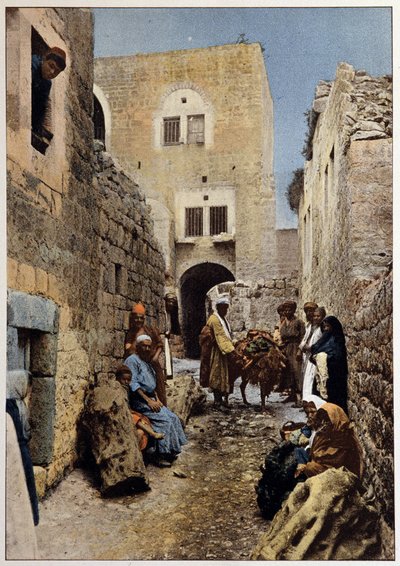 En gata i Betlehem, sent 1800-tal av Unknown artist