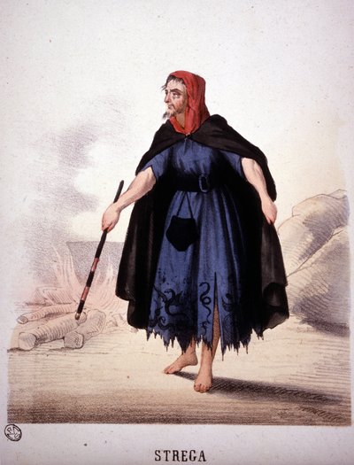 En häxa från Macbeth. av Unknown artist