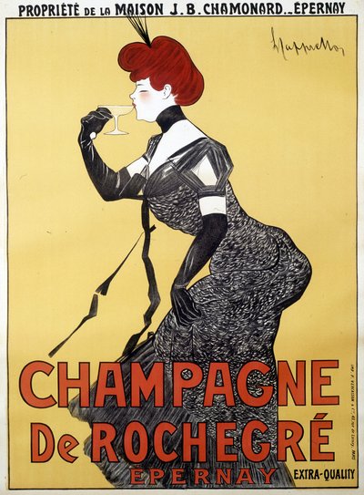 Reklamaffisch för Champagne de Rochegre - av Leonetto Cappiello (1875-1942), sent 1800-tal av Unknown artist