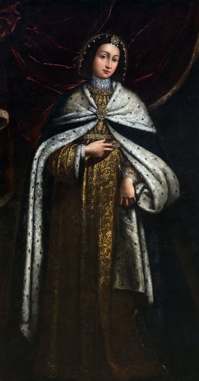 Agnes av Faucigny (morte en 1268), hustru till Peter II, greve av Savoien (Pierre II de Savoie) - Anonym - 1600-talet - Olja på duk av Unknown artist