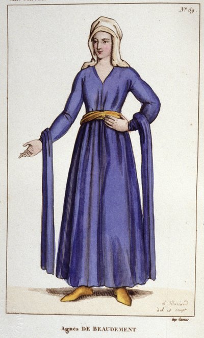 Agnès De Baudement, Lady of Braine (1130-1218). av Unknown artist