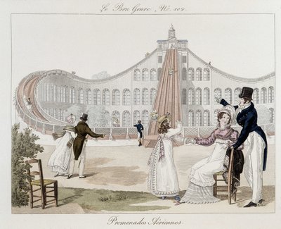 Flygvandringar: berg-och dalbana - i "Le Bon genre", nr 102, tidigt 1800-tal av Unknown artist
