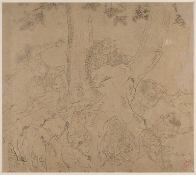 Album med daoistiska och buddhistiska teman: Search the Mountain: Leaf 46 av Unknown artist