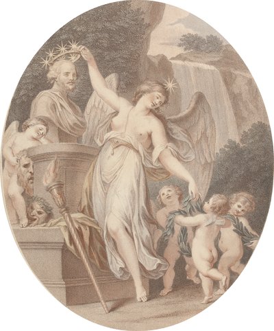 Allegorisk hyllning till Shakespeare av Unknown artist