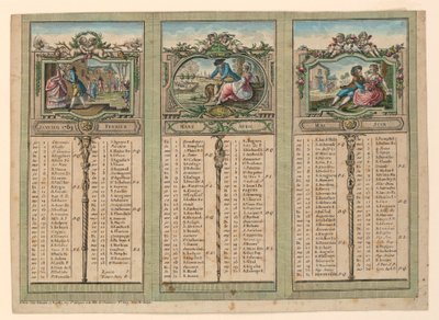 Almanacka för 1789 av Unknown artist