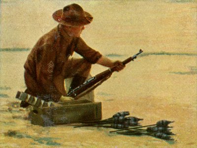 Amerikansk infanterist med gevärsgranater av Unknown artist