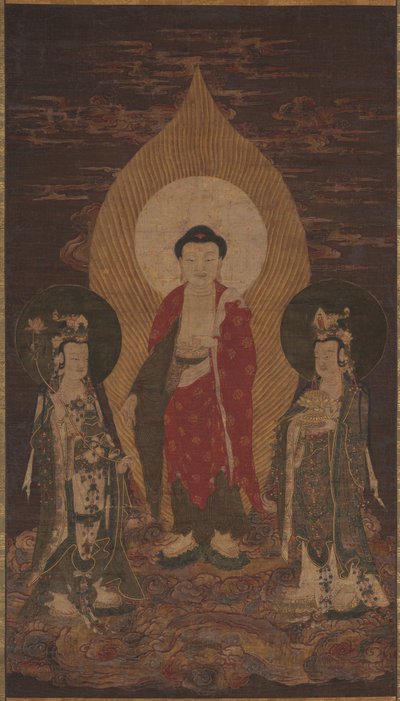 Amitābha-triaden av Unknown artist
