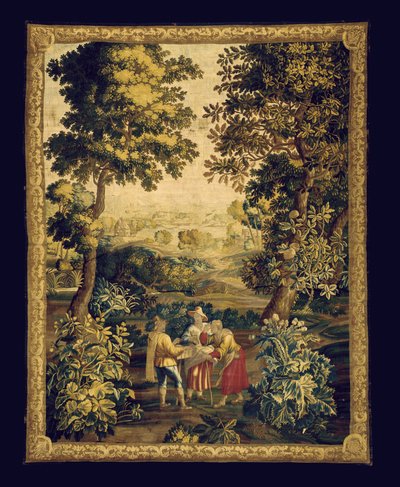 En Audenarde Teniers gobeläng (textil) av Unknown artist