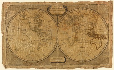 En översiktskarta över världen för handarbete för damer och unga studenter i geografi av Unknown artist