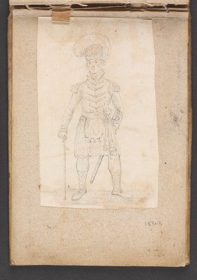 En officer vid ett höglandsregemente av Unknown artist