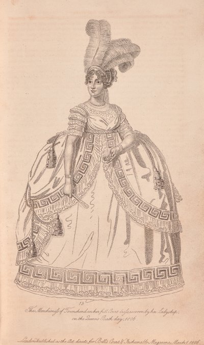 Anne Townshend, Marchioness Townshend i helklänning av Unknown artist