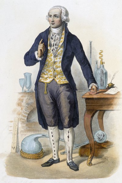 Antoine Laurent de Lavoisier - i "Den franske Plutarchen"" ed. Mennechet, Paris av Unknown artist