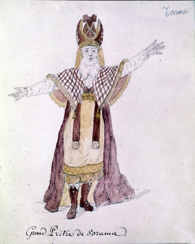 Antonio Salieri (1750 - 1825), en karaktär från operan Tarare representerad i Paris i juni 1787. av Unknown artist