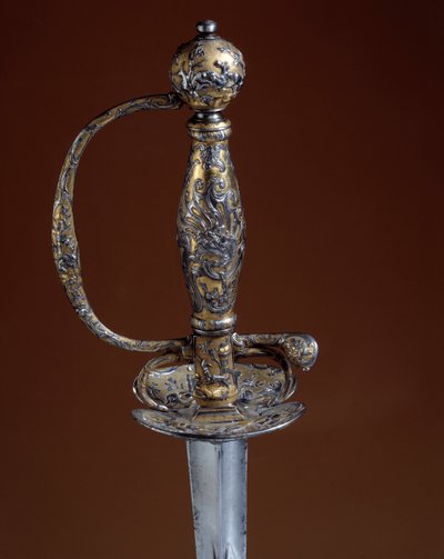 Armory och silverware: Guard av silverguld från 1700-talet. Paris, Dekorativ konst av Unknown artist