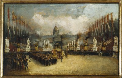 Ankomst av Napoleons aska till esplanaden des Invalides, 15 december av Unknown artist