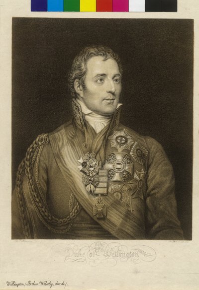 Arthur Wellesley hertig av Wellington (tryck) av Unknown artist