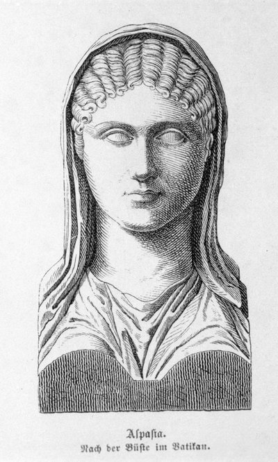 Aspasia av Miletus, älskarinna till Perikles. av Unknown artist