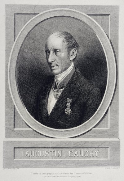 Augustin Louis Cauchy 1789-1857 Engelsk matematiker - gravyr av Unknown artist