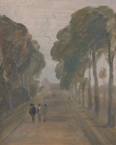 Aveny med figurer av Unknown artist