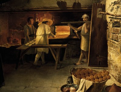 Bagare på jobbet, målning av anonym av Unknown artist