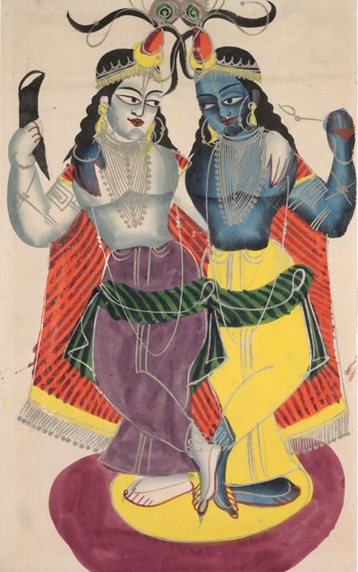 Balarama och Krishna av Unknown artist