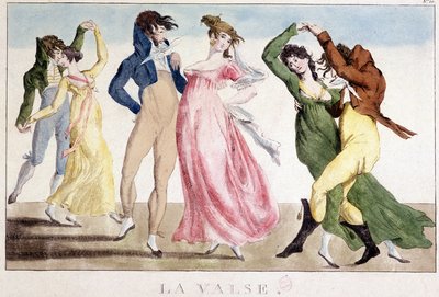 Ball: The Waltz, n.d., tidigt 1800-tal, Carnavalet av Unknown artist