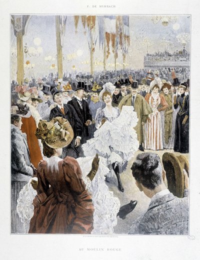 Bal på Moulin Rouge - i "Paris Illustré" av Unknown artist
