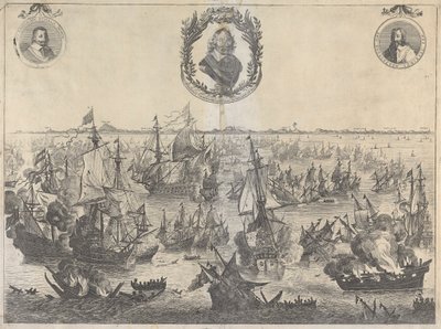 Slaget vid Scheveningen, 31 juli 1653 av Unknown artist