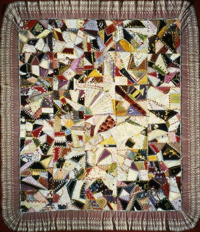 Sängöverdrag (Crazy Quilt) av Unknown artist