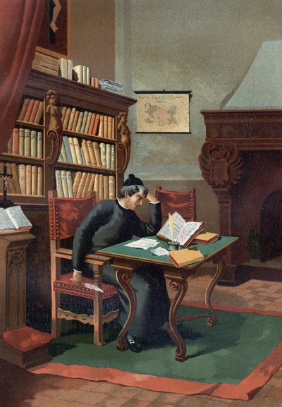 Benoît ARIAS MONTANUS (1527-1598). Berömd spansk teolog. efter "Science and its Men" av Louis Figuier. Barcelona 1881 av Unknown artist