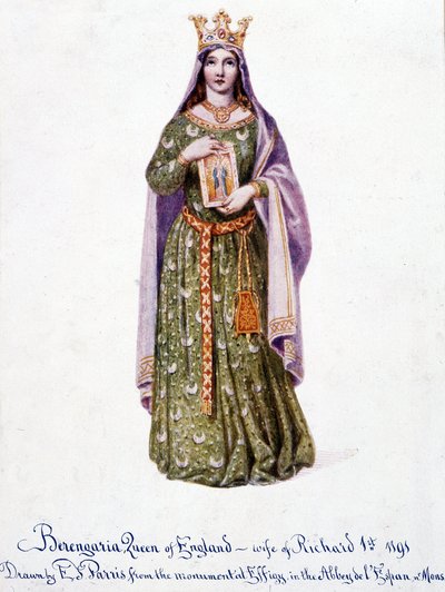 Berengaria av Navarra fru till Richard I av England - Berangere av Navarra - Berengere, drottning av England, fru till Richard I 1191 av Unknown artist