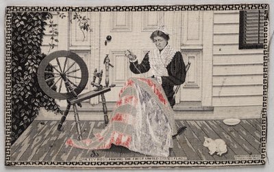 Betsy Ross gör USA:s första flagga av Unknown artist