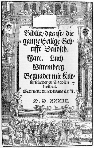 Luthers bibel. 1534. Wittenberg. Civic Sormani Library. Milano av Unknown artist