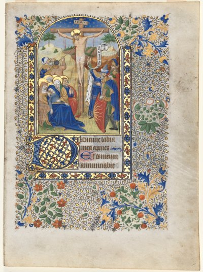 Bifolio från a Book of Hours: The Crucifixion (Hours of the Cross) av Unknown artist