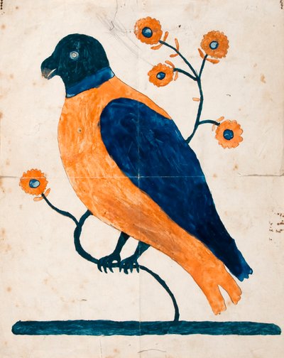 Fågel på kvist av Unknown artist