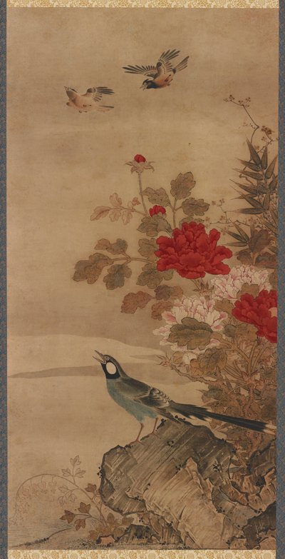 Fåglar och blommor av Unknown artist