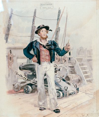 Båtsman, ca 1820 (färglitografi) av Unknown artist
