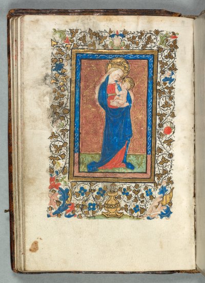 Tidsbok (Användning av Metz): Fol. 26v, Jungfru och Barn av Unknown artist